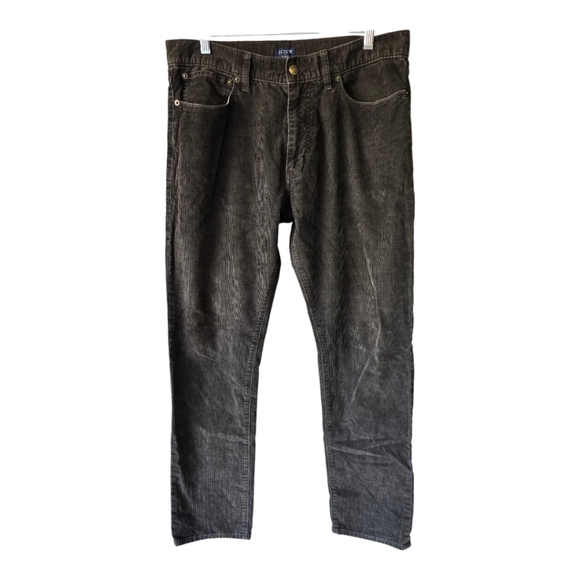 J.Crew Men's Corduroy Pants 32x32 Green Straight Leg Flex Retro - Picture 1 of 12